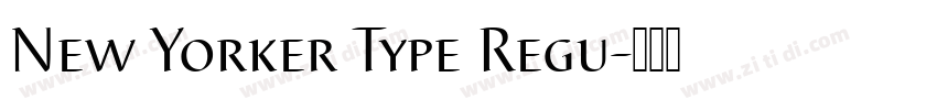 New Yorker Type Regu字体转换